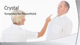  Presentation with older couple - Cool new presentation with homemade twice baked sweet potatoes with butter pecans and herbs backdrop and a tawny brown colored foreground.