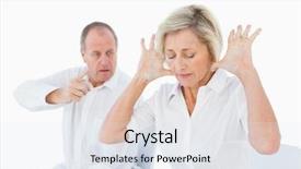  Presentation with older couple - Beautiful presentation theme featuring sudoku - older couple sitting in chairs backdrop and a sky blue colored foreground