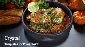  Presentation with fish at sea - Slide deck featuring sudoku - sea fish stew moqueca background and a dark gray colored foreground