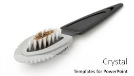  Presentation with brush - Presentation featuring suede and nubuck brush cleaner isolated on white background and a white colored foreground