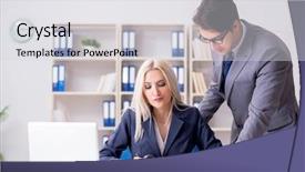  Presentation with lawyer client - Slide deck with sueing - lawyer discussing legal case background and a  colored foreground