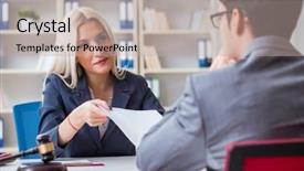  Presentation with lawyer client - Presentation design enhanced with sueing - lawyer discussing legal case background and a  colored foreground