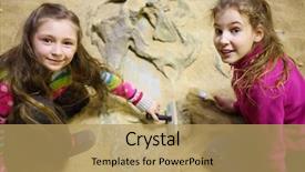  Presentation with dry - Amazing slide set having sueing - two girls dig together backdrop and a coral colored foreground