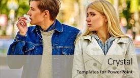  Presentation with fall season - Beautiful presentation theme featuring suffer from allergies and disease backdrop and a mint green colored foreground