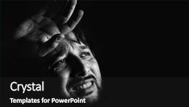  Presentation with key - Audience pleasing slide deck consisting of suffer man low key photo backdrop and a black colored foreground