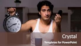  Presentation with night - Slide deck with suffering at home night time background and a tawny brown colored foreground