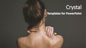  Presentation with pain points - PPT theme enhanced with suffering for chronic neck pain background and a dark gray colored foreground