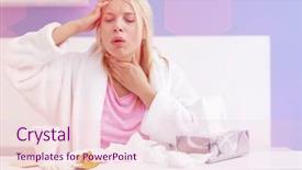  Presentation with common cold - Slides having suffering from headache and cold background and a lemonade colored foreground