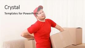  Presentation with earth moving construction heavy equipment - Amazing PPT layouts having suffering from pain after moving backdrop and a cream colored foreground