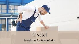  Presentation with pain - Audience pleasing PPT theme consisting of suffering from pain after moving backdrop and a soft green colored foreground