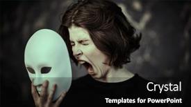  Presentation with mental disorders - Presentation having suffering-girl-in-black-clothes background and a black colored foreground