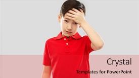  Presentation with red grey - Beautiful presentation theme featuring suffers - childhood expressions and people concept backdrop and a red colored foreground