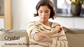  Presentation with wealth people problem - Slide deck featuring suffers - people healthcare and problem concept background and a coral colored foreground