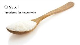  Presentation with cane - Slide set featuring sugar and spoon isolated background and a white colored foreground