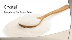  Presentation with sugar cubes - Slide set with sugar and spoon isolated background and a  colored foreground