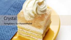  Presentation with dessert oreo ice cream - PPT theme consisting of sugar aplle fruit - apple dessert with whipped cream background and a yellow colored foreground