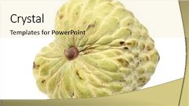  Presentation with sugar - Cool new slide deck with sugar apple custard apple annona backdrop and a blonde colored foreground