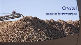  Presentation with harvest - Theme having sugar beet being collected background and a sky blue colored foreground