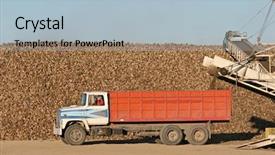  Presentation with harvest - Amazing PPT theme having futuristic building backdrop and a ocean colored foreground.