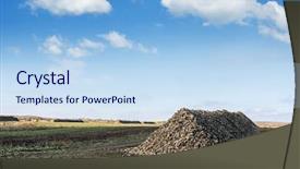  Presentation with agriculture sugar beet - PPT theme consisting of sugar beet heap on autumn background and a sky blue colored foreground