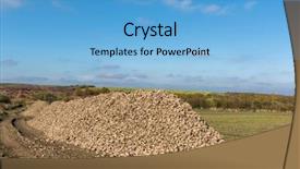  Presentation with agriculture sugar beet - Cool new presentation with sugar beet heap on autumn backdrop and a light blue colored foreground