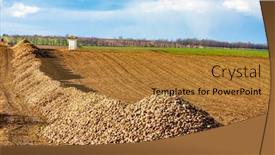  Presentation with czech republic - Cool new PPT theme with sugar-beet-near-jaroslavice-southern backdrop and a gold colored foreground