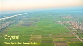  Presentation with sugar cane - Cool new PPT theme with sugar cane - birds eye view backdrop and a  colored foreground