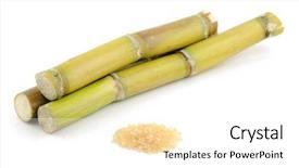  Presentation with sugar - Slides enhanced with sugar cane and brown sugar background and a white colored foreground