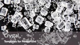  Presentation with crystal sugar - Presentation theme enhanced with sugar closeup background and a dark gray colored foreground