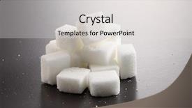  Presentation with cube - Beautiful slide deck featuring sugar cube on gray background backdrop and a light gray colored foreground