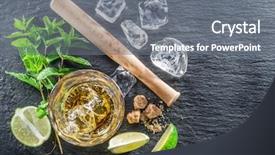  Presentation with sugar cubes - Colorful theme enhanced with sugar cubes - mojito cocktail ingredients top view backdrop and a  colored foreground