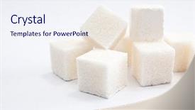  Presentation with sugar cubes - PPT theme having sugar cubes - sugarcubes background and a sky blue colored foreground