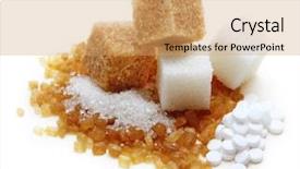  Presentation with sugar - Audience pleasing presentation theme consisting of brown white cane sugar cubes backdrop and a coral colored foreground