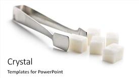  Presentation with sugar cubes - PPT layouts enhanced with sugar cubes and sugar tongs background and a white colored foreground