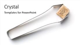  Presentation with sugar cubes - PPT layouts with sugar cubes and sugar tongs background and a white colored foreground