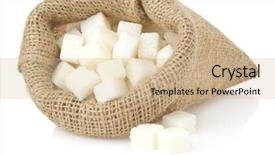  Presentation with sugar cubes - Beautiful slides featuring sugar cubes isolated on white backdrop and a soft green colored foreground