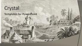  Presentation with sugar factory - Audience pleasing PPT layouts consisting of sugar factory in guadeloupe old backdrop and a light gray colored foreground