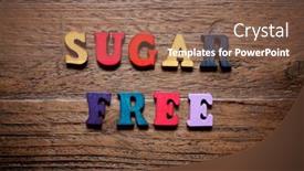  Presentation with sugar free - Amazing slide set having sugar-free-sentence backdrop and a violet colored foreground
