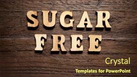  Presentation with sugar free - Presentation design consisting of sugar-free-sentence background and a tawny brown colored foreground