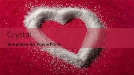  Presentation with romance - Slide deck enhanced with sugar-grain-sweet-heart-shape background and a red colored foreground