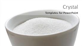  Presentation with sugar - PPT layouts having sugar in a bowl isolated on white background and a white colored foreground