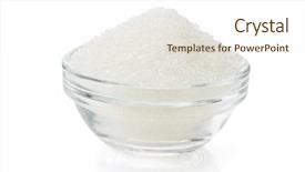  Presentation with sugar - Cool new PPT theme with sugar in bowl isolated backdrop and a sky blue colored foreground