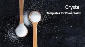  Presentation with crystal sugar - Amazing theme having sugar in wooden spoons backdrop and a dark gray colored foreground