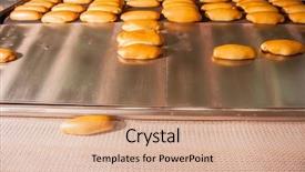  Presentation with fresh bread subway food - Presentation theme enhanced with production flour - bread baking fresh background and a coral colored foreground