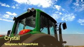  Presentation with farm equipment - Beautiful presentation theme featuring sugar industry - tractor - modern farm equipment backdrop and a tawny brown colored foreground