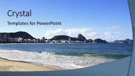  Presentation with sugar - PPT theme with sugar loaf from copacabana beach background and a  colored foreground