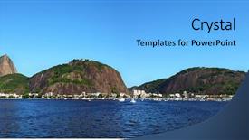  Presentation with sugar - PPT layouts having sugar loaf rio de janeiro background and a light blue colored foreground