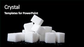  Presentation with sugar cubes - Cool new presentation theme with sugar lumps piled up together backdrop and a black colored foreground