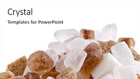  Presentation with sugar - Presentation design with sugar mixed heap close up background and a white colored foreground