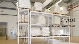  Presentation with sugar - Amazing slide set having large food warehouse with sugar backdrop and a light gray colored foreground
